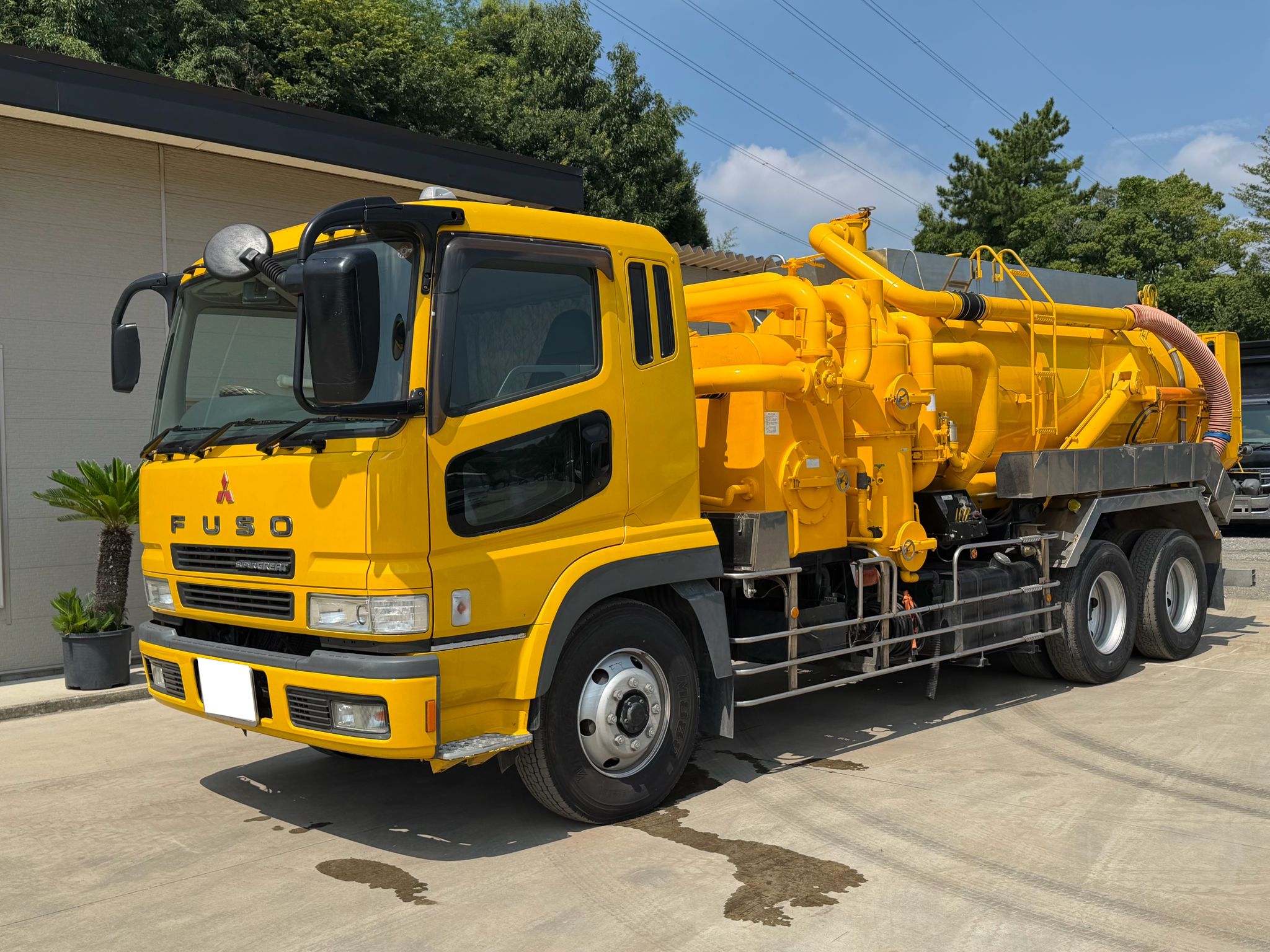 管理番号８０３　三菱ふそうスーパーグレート　清掃車　ワンオーナー　車検:令和9年1月　ステンレスタンク　